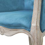 Кресло низкое в стиле прованс Louis French Armchair blue velour варинант исполнения - 4 | Loft Concept в Ростове-на-Дону