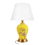 Настольная лампа желтая с изображением птиц Slip Away варинант исполнения - 1 | Loft Concept в Ростове-на-Дону