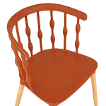 Пластиковый стул на ножках из массива бука Ferret Spiral Brown варинант исполнения - 4 | Loft Concept в Ростове-на-Дону