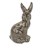 Статуэтка заяц из текстурированной терракоты и покрытый глянцевой краской под бронзу Rabbit Charm  варинант исполнения - 4 | Loft Concept в Ростове-на-Дону