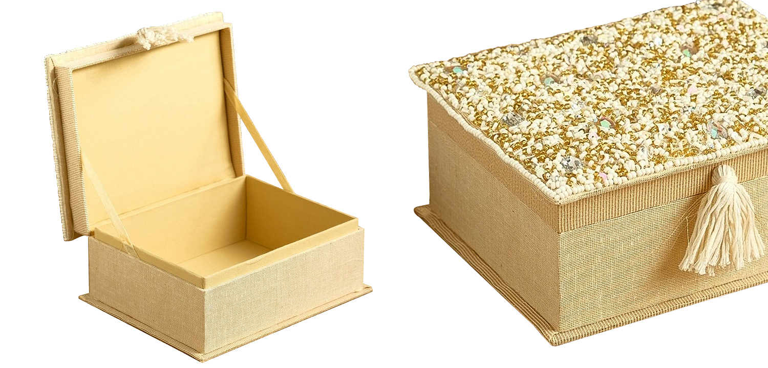 Шкатулка с вышивкой из бисера Odilia Beads Embroidery Box Шкатулка с вышивкой из бисера Odilia Beads Embroidery Box - Loft-Concept в Ростове-на-Дону