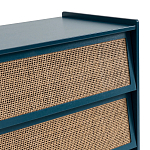 Комод с 3-мя ящиками из ротанга Blais Deep Blue Wicker Furniture варинант исполнения - 5 | Loft Concept в Ростове-на-Дону