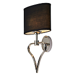 Бра для ванных комнат с черным тканевым абажуром овальной формы и декоративной вставкой в форме сердца Elstead Lighting варинант исполнения - 1 | Loft Concept в Ростове-на-Дону