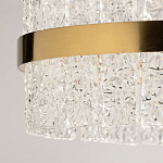 Люстра круглая золотого цвета с прозрачными рельефными стеклянными вставками Textured Glass Chandelier варинант исполнения - 10 | Loft Concept в Ростове-на-Дону