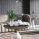 Дизайнерский журнальный стол на прозрачном основании Nofon варинант исполнения - 1 | Loft Concept в Ростове-на-Дону