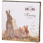 Тарелка закусочная из фарфора с изображением зайцев Hunting Porcelain Collection варинант исполнения - 2 | Loft Concept в Ростове-на-Дону