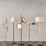 Торшер черный с 2-мя большими лампами Black Diffusers варинант исполнения - 2 | Loft Concept в Ростове-на-Дону