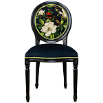 Стул чёрный из натурального бука с изображением птица в саду Blooming Red Birds варинант исполнения - 1 | Loft Concept в Ростове-на-Дону