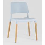 Пластиковый стул на ножках из массива бука Ferret Grey-Blue варинант исполнения - 1 | Loft Concept в Ростове-на-Дону