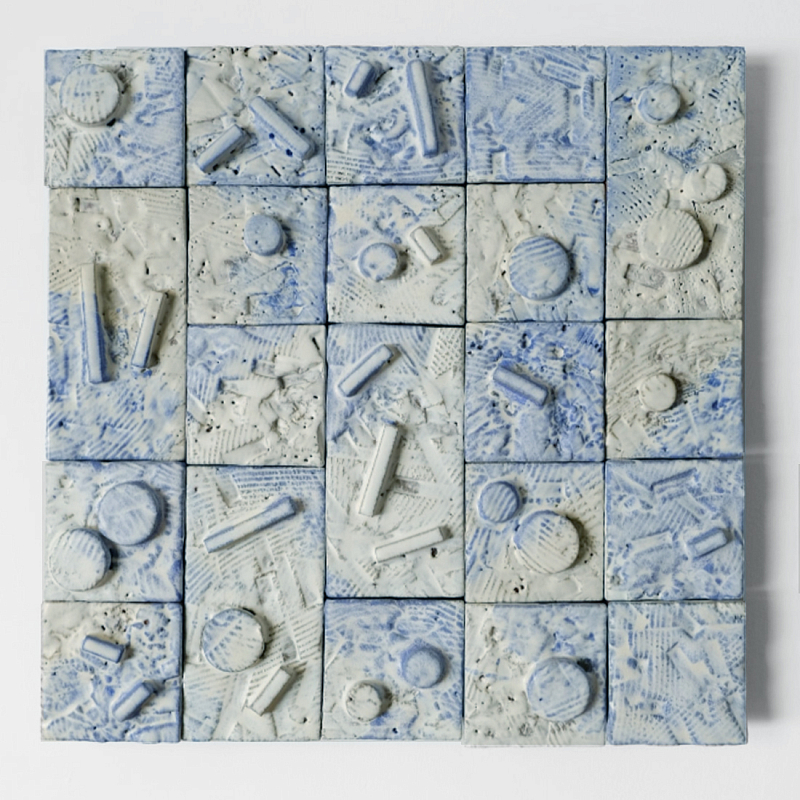 Геометрическое Объемное Панно Blue Curve Geometry Голубой в Ростове-на-Дону | Loft Concept 