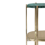 Консоль овальной формы золотая с полкой для хранения Craig варинант исполнения - 2 | Loft Concept в Ростове-на-Дону