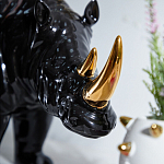 Статуэтка черный носорог с золотыми рогами Golden Horned Black Rhino варинант исполнения - 6 | Loft Concept в Ростове-на-Дону
