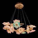 Люстра круглая на золотом каркасе с цветочным декором Miscellaneous herbs варинант исполнения - 3 | Loft Concept в Ростове-на-Дону