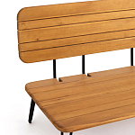 Двухместный диван из акации без подлоконтиков Amra варинант исполнения - 7 | Loft Concept в Ростове-на-Дону