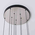 Люстра каскадная с 5-ю круглыми стеклянными плафонами дымчатого цвета и черными деталями Orbit Serenade варинант исполнения - 3 | Loft Concept в Ростове-на-Дону