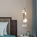 Люстра с белыми цветами на ветвистом каркасе Lure by PELLE варинант исполнения - 2 | Loft Concept в Ростове-на-Дону