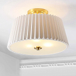 Потолочный светильник с белым плиссированным абажуром Ganglion варинант исполнения - 4 | Loft Concept в Ростове-на-Дону