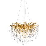 Люстра подвесная с прозрачными стеклянными подвесками в форме капель Диаметр 60 см Droplet Chandelier варинант исполнения - 1 | Loft Concept в Ростове-на-Дону
