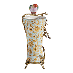 Ваза фарфоровая с птицей на бронзовой ветке Garden of Eden варинант исполнения - 4 | Loft Concept в Ростове-на-Дону