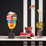 Арт-объект Разноцветное Лицо в абстрактном стиле на подставке Multicolored Abstract Face варинант исполнения - 4 | Loft Concept в Ростове-на-Дону