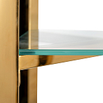 Стеллаж золото с прозрачными стеклянными полками Safekeeping варинант исполнения - 2 | Loft Concept в Ростове-на-Дону