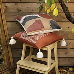 Подушка декоративная с геометрическим узором и плетенными вставками Divine Abstractions варинант исполнения - 6 | Loft Concept в Ростове-на-Дону