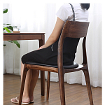 Стул деревянный с мягким сиденьем из черной натуральной кожи Moon Walnut Furniture варинант исполнения - 3 | Loft Concept в Ростове-на-Дону