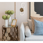 Бра с белым плафоном в форме восьмерки и круглым основанием Luke Lampco Tracer Lamp варинант исполнения - 7 | Loft Concept в Ростове-на-Дону