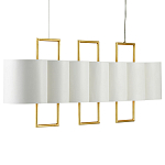 Люстра прямоугольная с белыми цилиндрическими абажурами White Ribbon варинант исполнения - 5 | Loft Concept в Ростове-на-Дону