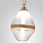 Подвесной светильник с прямоугольными и овальными элементами и акцентом из натурального камня Tectona  варинант исполнения - 5 | Loft Concept в Ростове-на-Дону