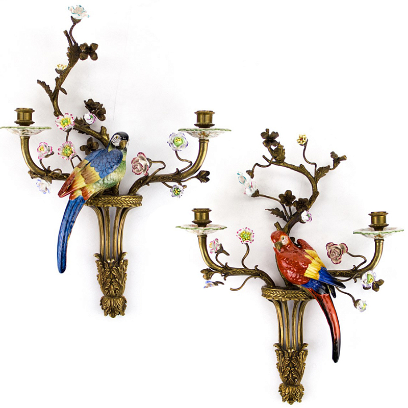  Candlestick Colored Parrots II     -- | Loft Concept 