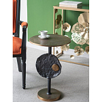 Столик приставной с абстрактным основанием и акцентом в виде золотистого диска Heavenly Space варинант исполнения - 8 | Loft Concept в Ростове-на-Дону