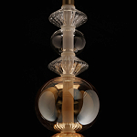 Подвесной светильник с вертикальной композицией из прозрачных и янтарных стеклянных шаров и ромбов Gabriel Scott Luna варинант исполнения - 7 | Loft Concept в Ростове-на-Дону