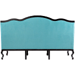 Трехместный диван из натурального бука бирюзовый с изображением птиц и цветов Turquoise Chinoiserie Garden Sofa варинант исполнения - 3 | Loft Concept в Ростове-на-Дону