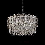 Круглая люстра с хрустальными подвесками на серебряном каркасе Gorgeous Crystal Light варинант исполнения - 6 | Loft Concept в Ростове-на-Дону