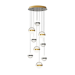 Люстра каскадная с 9-ю подвесами бронза и никель Peggy Futura lamp варинант исполнения - 2 | Loft Concept в Ростове-на-Дону