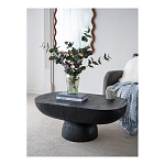 Столик кофейный черного цвета с овальной столешницей и круглым основанием Black Dalmen Table варинант исполнения - 2 | Loft Concept в Ростове-на-Дону