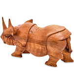 Статуэтка деревянная в виде носорога Rhino Horn варинант исполнения - 2 | Loft Concept в Ростове-на-Дону