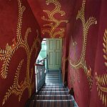 Обои с вышивкой ручной работы Fyodor Original colourway on Merlot linen варинант исполнения - 1 | Loft Concept в Ростове-на-Дону