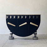 Дизайнерский комод полукруглый черный с 3-мя фактурным ящиками Occasion варинант исполнения - 1 | Loft Concept в Ростове-на-Дону