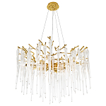 Люстра с хрустальными подвесками Frozen Drops Chandelier Gold 10 варинант исполнения - 2 | Loft Concept в Ростове-на-Дону