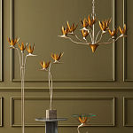 Люстра с плафонами в виде цветов Golden Bird of Paradise варинант исполнения - 5 | Loft Concept в Ростове-на-Дону