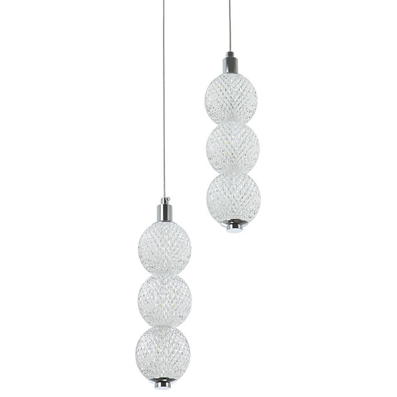     2-  Crystal Globule Hanging Lamp Chrome    -- | Loft Concept 