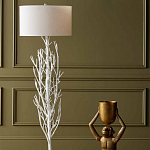 Торшер белый с цилиндрическим абажуром и каркасом в виде дерева Branched Tree варинант исполнения - 4 | Loft Concept в Ростове-на-Дону