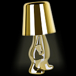 Настольная лампа фигурная золотого цвета с гладким абажуром Высота 19 см Sophia варинант исполнения - 5 | Loft Concept в Ростове-на-Дону