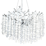 Люстра с круглыми хрустальными подвесками Fairytree Chrome Crystal Branches Chandelier 10 варинант исполнения - 1 | Loft Concept в Ростове-на-Дону