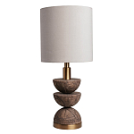 Настольная лампа с белым цилиндрическим абажуром на фигурном основании из полусфер Bewitchment варинант исполнения - 2 | Loft Concept в Ростове-на-Дону