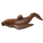 Статуэтка деревянная в виде двух китов Mammals варинант исполнения - 2 | Loft Concept в Ростове-на-Дону