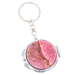 Зеркало брелок складное двухстороннее из натурального камня Родонит Stone Mirrors варинант исполнения - 5 | Loft Concept в Ростове-на-Дону