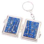 Зеркало брелок складное двухстороннее из натурального камня Лазурит Stone Mirrors варинант исполнения - 2 | Loft Concept в Ростове-на-Дону